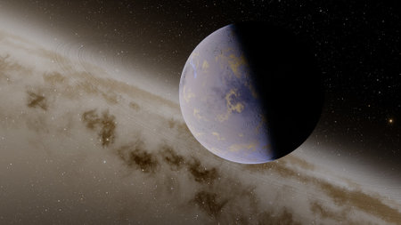 Planets and galaxy, science fiction wallpaper. Beauty of deep space. Billions of galaxy in the...