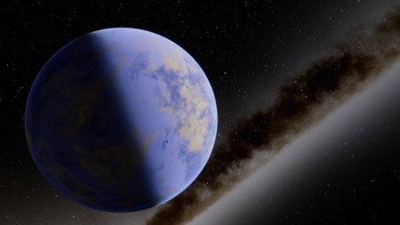 Planets and galaxy, science fiction wallpaper. Beauty of deep space. Billions of galaxy in the...