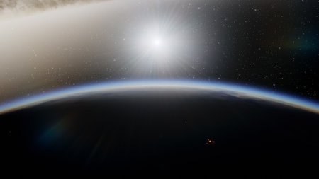 Planets and galaxy, science fiction wallpaper. Beauty of deep space. Billions of galaxy in the universe Cosmic art background 3d renderの写真素材