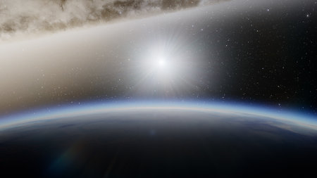 Planets and galaxy, science fiction wallpaper. Beauty of deep space. Billions of galaxy in the universe Cosmic art background 3d renderの写真素材