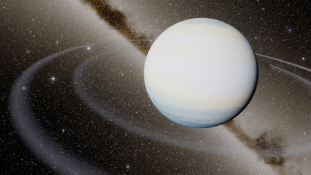 Planets and galaxy, science fiction wallpaper. Beauty of deep space. Billions of galaxy in the universe Cosmic art background 3d renderの写真素材