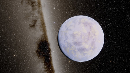 Planets and galaxy, science fiction wallpaper. Beauty of deep space. Billions of galaxy in the universe Cosmic art background 3d renderの写真素材