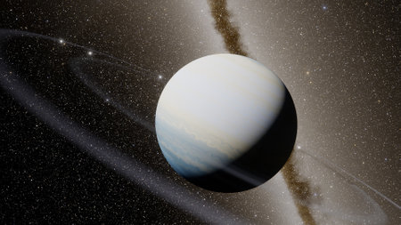 Planets and galaxy, science fiction wallpaper. Beauty of deep space. Billions of galaxy in the universe Cosmic art background 3d renderの写真素材