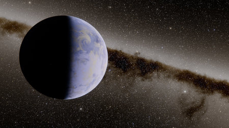Planets and galaxy, science fiction wallpaper. Beauty of deep space. Billions of galaxy in the universe Cosmic art background 3d renderの写真素材