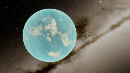Planets and galaxy, science fiction wallpaper. Beauty of deep space. Billions of galaxy in the universe Cosmic art background 3d renderの写真素材