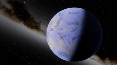 Planets and galaxy, science fiction wallpaper. Beauty of deep space. Billions of galaxy in the universe Cosmic art background 3d renderの写真素材