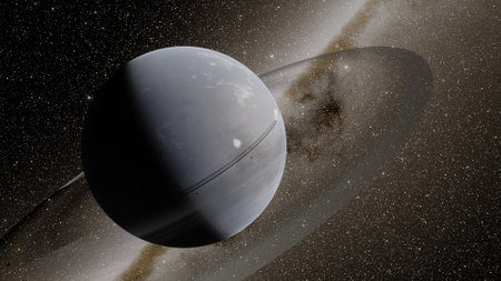 Planets and galaxy, science fiction wallpaper. Beauty of deep space. Billions of galaxy in the universe Cosmic art background 3d renderの写真素材