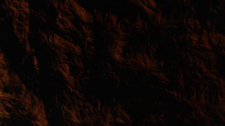 beautiful view from an exoplanet, a view from an alien planet, a computer-generated surface, a fantastic view of an unknown world, a fantasy world 3D renderの写真素材