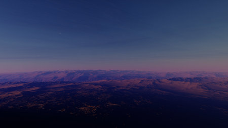 science fiction illustration, beautiful space background, a computer-generated surface, a fantasy world 3d renderの写真素材