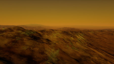 science fiction illustration, beautiful space background, a computer-generated surface, a fantasy world 3d renderの写真素材