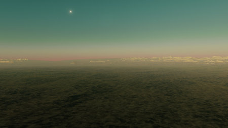 science fiction illustration, beautiful space background, a computer-generated surface, a fantasy world 3d renderの写真素材