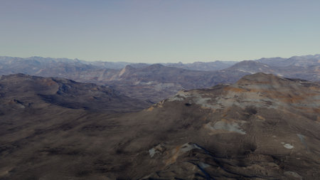 alien planet landscape, science fiction illustration, view from a beautiful planet, beautiful space background 3d renderの写真素材