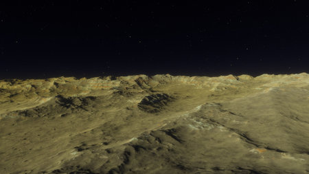 alien planet landscape, science fiction illustration, view from a beautiful planet, beautiful space...