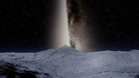 alien planet landscape, science fiction illustration, view from a beautiful planet, beautiful space...