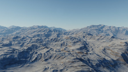 alien planet landscape, science fiction illustration, view from a beautiful planet, beautiful space background 3d renderの写真素材