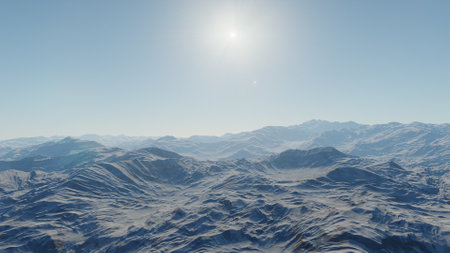 alien planet landscape, science fiction illustration, view from a beautiful planet, beautiful space background 3d renderの写真素材
