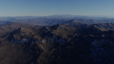 alien planet landscape, science fiction illustration, view from a beautiful planet, beautiful space background 3d renderの写真素材