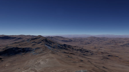 science fiction illustration, beautiful space background, a computer-generated surface, a fantasy world 3d renderの写真素材