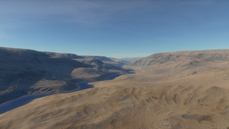 science fiction illustration, beautiful space background, a computer-generated surface, a fantasy world 3d renderの写真素材
