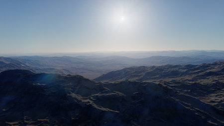 science fiction illustration, beautiful space background, a computer-generated surface, a fantasy world 3d renderの写真素材