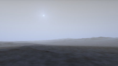 science fiction illustration, beautiful space background, a computer-generated surface, a fantasy world 3d renderの写真素材