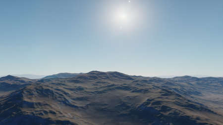 science fiction illustration, beautiful space background, a computer-generated surface, a fantasy world 3d renderの写真素材