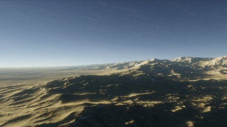 science fiction illustration, beautiful space background, a computer-generated surface, a fantasy world 3d renderの写真素材