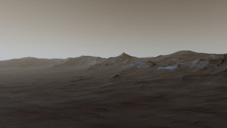 science fiction illustration, beautiful space background, a computer-generated surface, a fantasy world 3d renderの写真素材