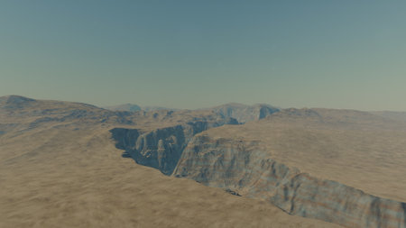 science fiction illustration, beautiful space background, a computer-generated surface, a fantasy world 3d renderの写真素材