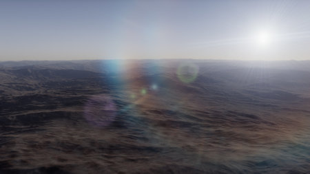 science fiction illustration, beautiful space background, a computer-generated surface, a fantasy world 3d renderの写真素材