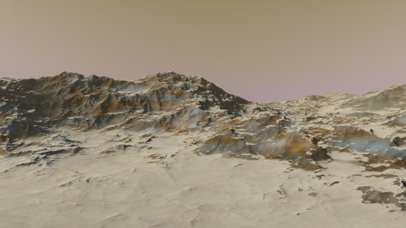 science fiction illustration, beautiful space background, a computer-generated surface, a fantasy world 3d renderの写真素材