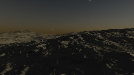 science fiction illustration, beautiful space background, a computer-generated surface, a fantasy world 3d renderの写真素材