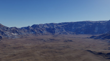 science fiction illustration, beautiful space background, a computer-generated surface, a fantasy world 3d renderの写真素材