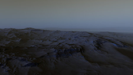 science fiction illustration, beautiful space background, a computer-generated surface, a fantasy world 3d renderの写真素材