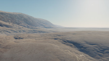 science fiction illustration, beautiful space background, a computer-generated surface, a fantasy world 3d renderの写真素材