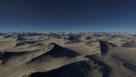 science fiction illustration, beautiful space background, a computer-generated surface, a fantasy world 3d renderの写真素材