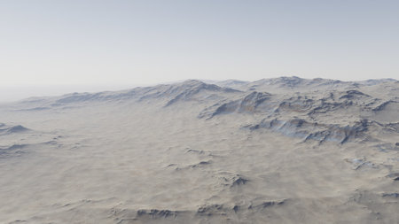 science fiction illustration, beautiful space background, a computer-generated surface, a fantasy world 3d renderの写真素材