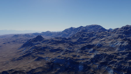science fiction illustration, beautiful space background, a computer-generated surface, a fantasy world 3d renderの写真素材