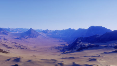 science fiction illustration, beautiful space background, a computer-generated surface, a fantasy world 3d renderの写真素材