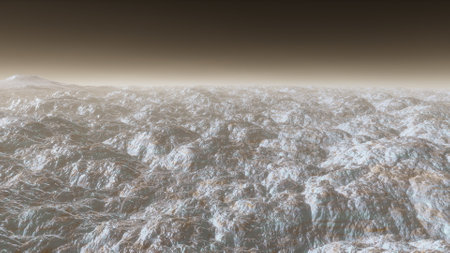 science fiction illustration, beautiful space background, a computer-generated surface, a fantasy world 3d renderの写真素材