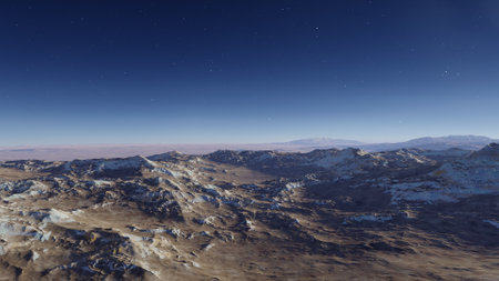science fiction illustration, beautiful space background, a computer-generated surface, a fantasy world 3d renderの写真素材
