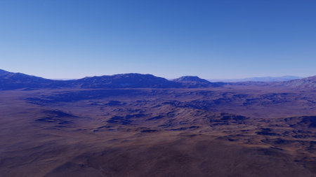 science fiction illustration, beautiful space background, a computer-generated surface, a fantasy world 3d renderの写真素材
