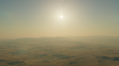 science fiction illustration, beautiful space background, a computer-generated surface, a fantasy world 3d renderの写真素材