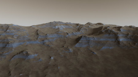 science fiction illustration, beautiful space background, a computer-generated surface, a fantasy world 3d renderの写真素材