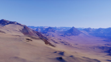 science fiction illustration, beautiful space background, a computer-generated surface, a fantasy world 3d renderの写真素材