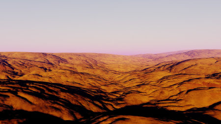 science fiction illustration, beautiful space background, a computer-generated surface, a fantasy world 3d renderの写真素材