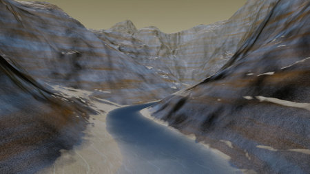 science fiction illustration, beautiful space background, a computer-generated surface, a fantasy world 3d renderの写真素材
