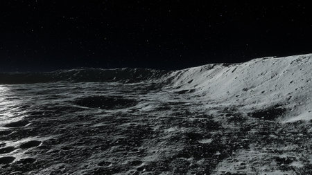 science fiction illustration, beautiful space background, a computer-generated surface, a fantasy world 3d renderの写真素材
