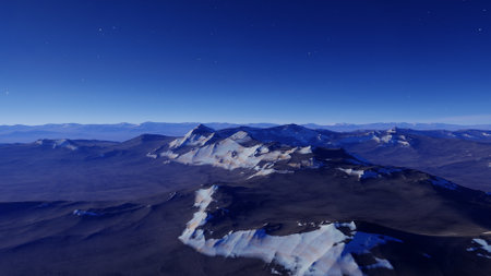 science fiction illustration, beautiful space background, a computer-generated surface, a fantasy world 3d renderの写真素材