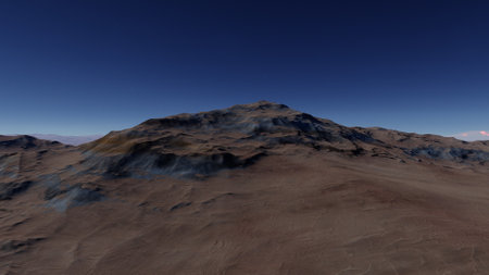 science fiction illustration, beautiful space background, a computer-generated surface, a fantasy world 3d renderの写真素材
